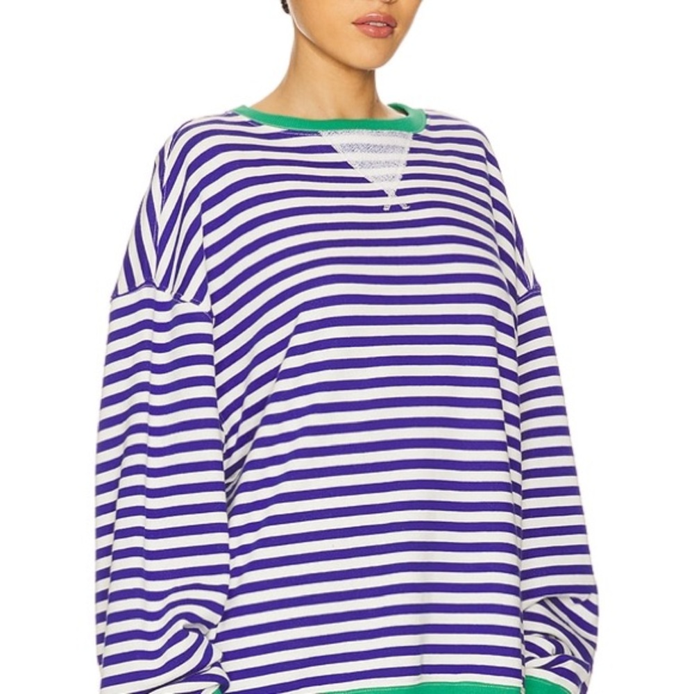 We the free Classic Striped Crew in Sand Dollar Combo - Picture 2 of 11